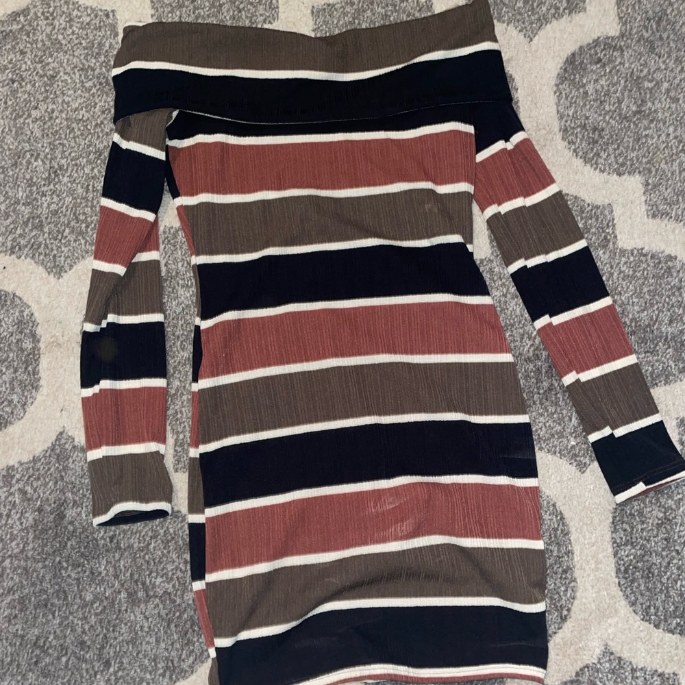 Long sleeve striped dress
